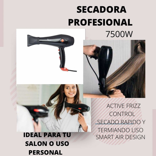 Secadora De Cabello Profesional 7500 W