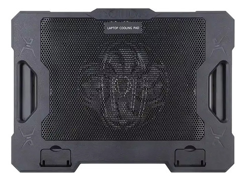 Base Suporte Ventilador Para Resfriar Notebook Com 2 Usb Cor Preto Led Azul