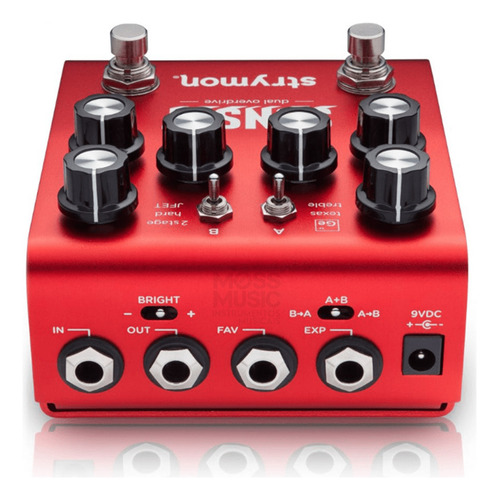 Pedal Strymon Sunset Dual Overdrive Cor Vermelho