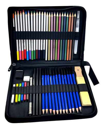 Set De Dibujo Artístico 51 Piezas, Lápices Profesional 13053 Trazo