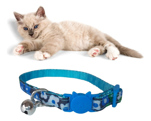 Collar Gato Con Cascabel Regulable 25cm
