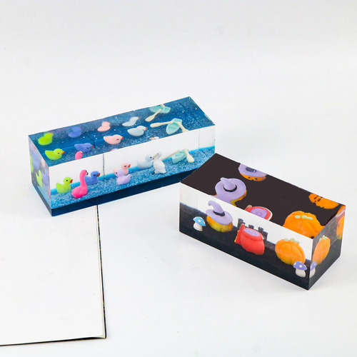 3x Modelo Rectangular De Silicona Para Fabricación De Velas