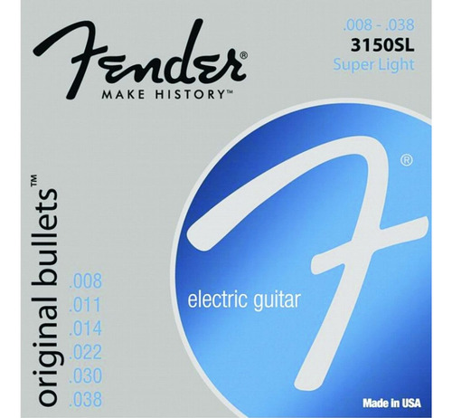Fender Pure Nickel 3150sl Encordado .008 Para Eléctrica
