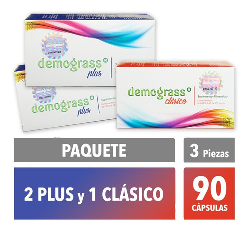 Imagen 1 de 7 de (3 Cajas) Kit Demograss 2 Plus Y 1 Clasico
