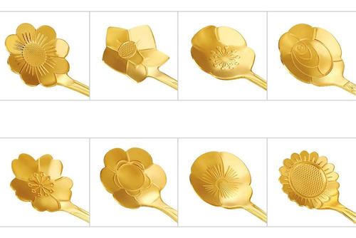 16 Piezas Cuchara De Café Flor Cuchara Postres Para Café