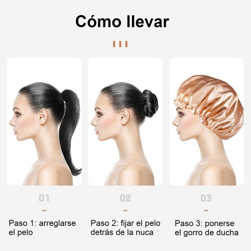 Gorros De Baño Ducha Doble Capa Impermeable Reutilizable 2pz