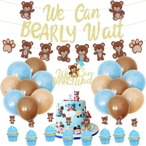 Civaner Bear Baby Shower Decoraciones Para Niño Bear Banner 