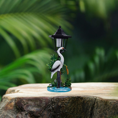 Escultura De Resina De Figuras De Grúa Con Colección