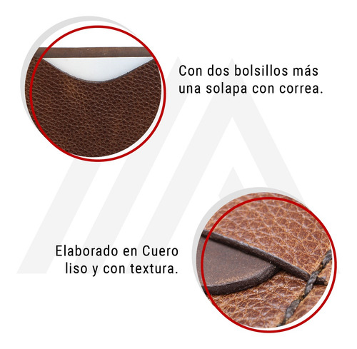 Imagen 8 de 10 de Tarjetero Monederos De Cuero Natural Hombre Mujer
