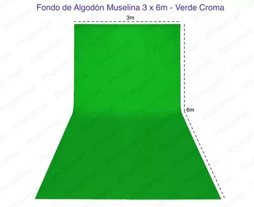 Fondo Tela Croma Verde 3 x 6m