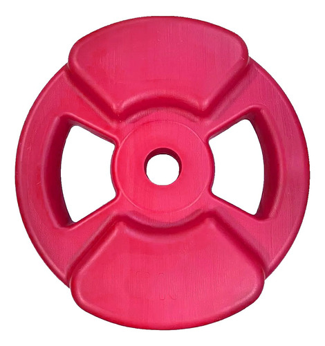 1 Disco Pvc 5k Tipo Body Pesas Con Agarre 30mm Gym C Color Rosa