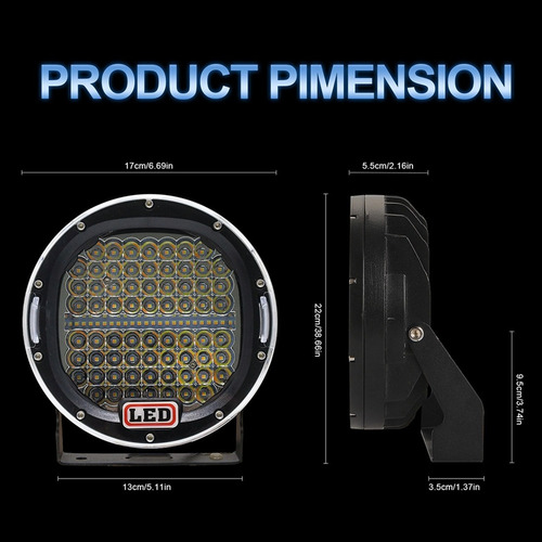 7 Pulgadas 300w Offroad Led Barra De Luz De Trabajo Blanco+á