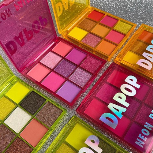 3 Paletas Sombras Ojos - Neon Palette - Dapop Original