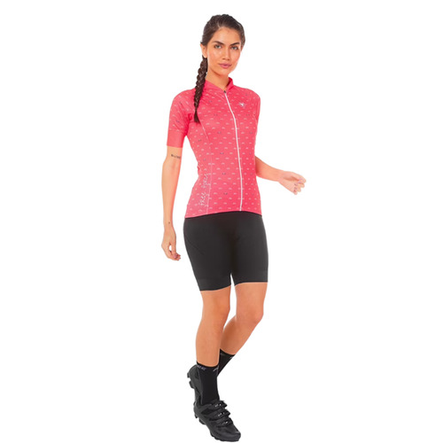 Camisa Ciclismo Feminina Free Force Sport Cycles Coral Rosa