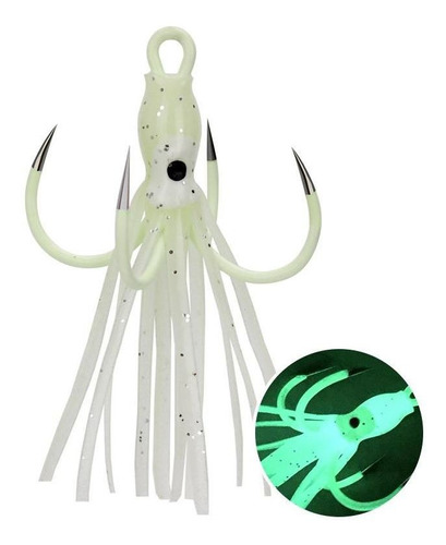 Señuelo Duro Pesca Spinnerbait Pulpo Calamar Fluorescente X1