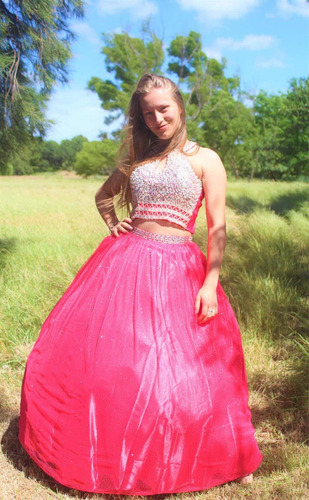 Vestido Quinceañera 15años Cumpleaños Xv Coral Rosado Fiesta