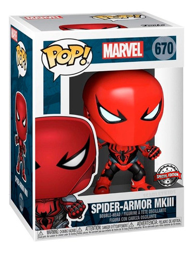 Funko Pop Spider Armor Mkiii 670 Special Edition Marvel Orig