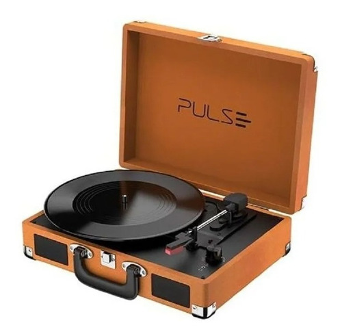 Vitrola Toca Discos Retro Pulse Suitcase Bt/aux/usb Sp364 