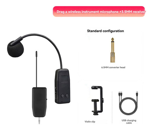 // Sistema De Micrófono Inalámbrico F22.4g De Clip Corto