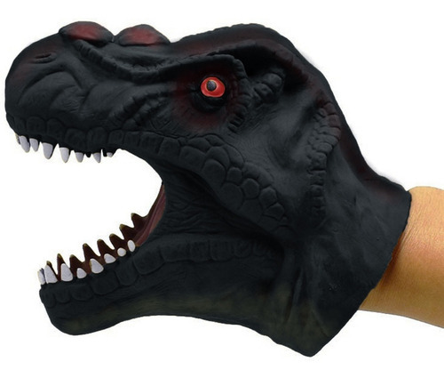 Marionetas de mano divertidas para niños con forma de dinosaurio de goma
