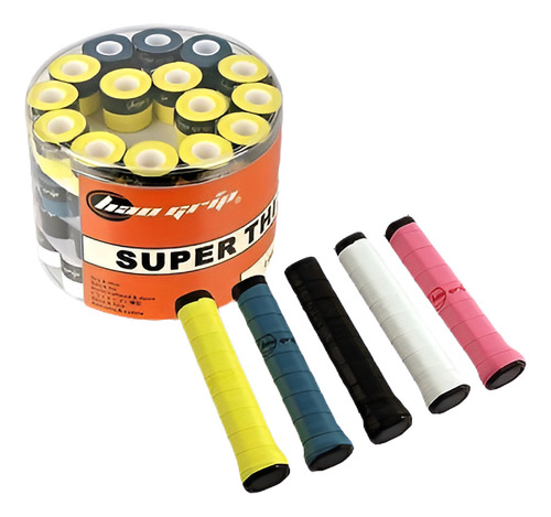 Super Seco Y Raqueta De Tenis/badminton Fina Sobre Pack Grip