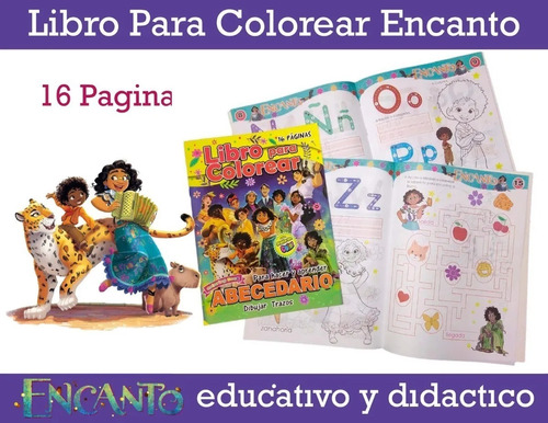 Libro Didáctico Para Colorear Mirabel Encanto Película Niños