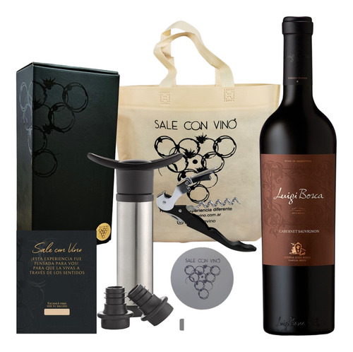Box Regalo Vino Luigi Bosca Cab Sacacorchos Bomba De Vacio