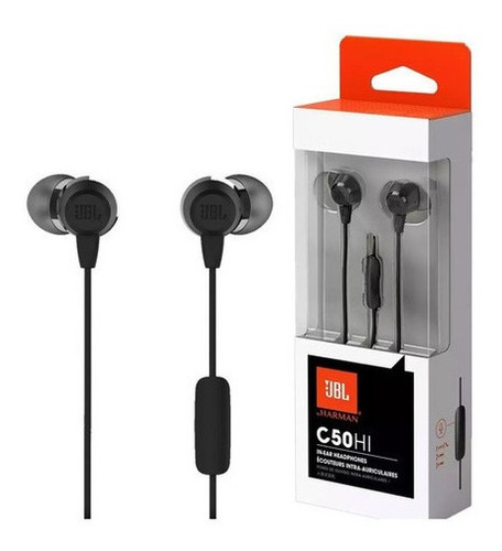 Fone De Ouvido Jbl C50 Hi  In-ear Preto Intra- Auriculares