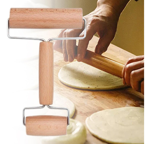 Rodillo Portátil De Mano Con Mango De Madera For Cocinar