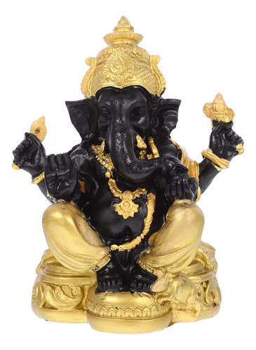 Adorno Para Estatua De Buda Con Elefante Hindú, Golden Retri