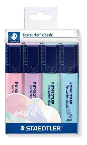 Destacador Staedtler Pastel Classic 364 4 Colores 