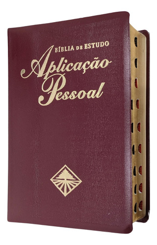 Bíblia Estudo Aplicação Pessoal Grande Vinho Luxo Com Índice
