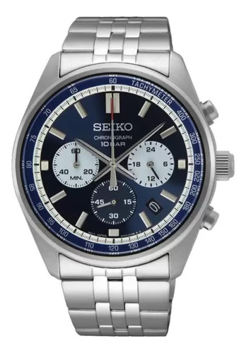 Relógio Seiko Cronógrafo Azul Masculino Ssb427b1