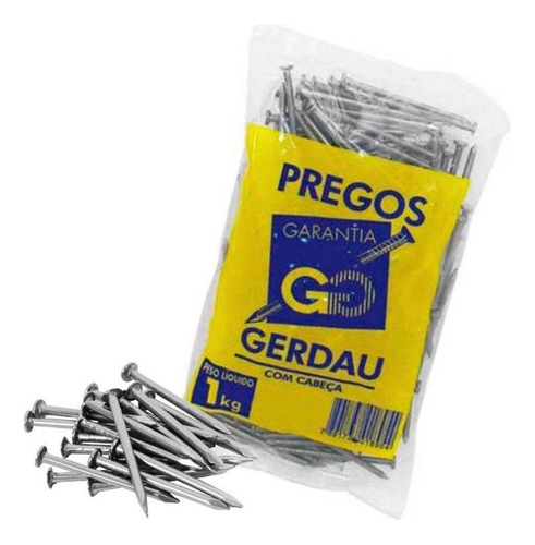 Prego Polido 15x15 Com Cabeça Gerdau 1 Kg