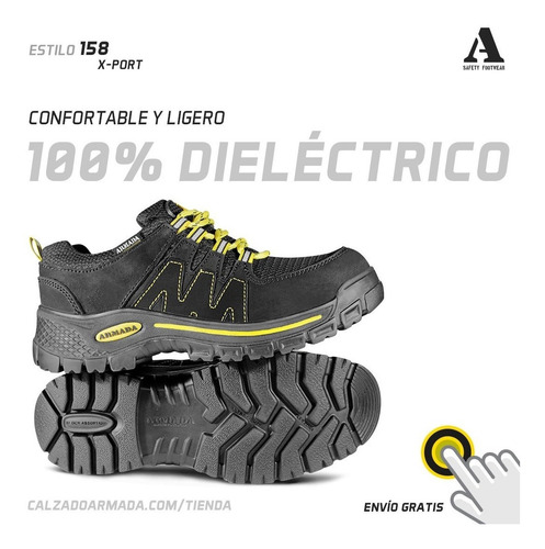 Imagen 5 de 6 de Armada Tenis Industriales Seguridad Trabajo Casquillo 158