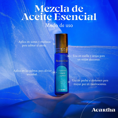 Mezcla De Aceites Esenciales Peace, 10 Ml Agartha