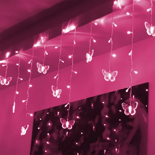 Luces De Cortina De Mariposa Decorman, 49 Pies 48 Led Usb 8