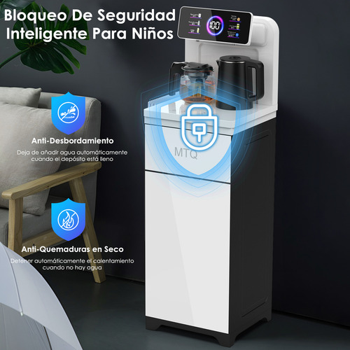 Dispensador De Agua Enfriador Garrafon Oculto Refrigeración Por Compresión 1350w Con Dos Teteras
