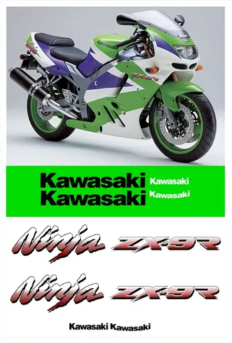 Kit Adesivo Kawasaki Ninja Zx-9r 1994 1997 | Parcelamento Kit Adesivo Kawasaki Ninja Zx-9r 1994 1997 | Parcelamento