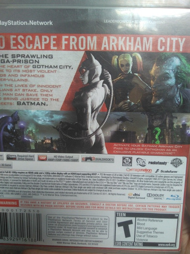 Batman Arkham City Ps3 , Midia Fisica , A Pronta Entrega