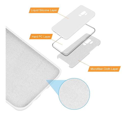 Funda Para Samsung Galaxy S9 Plus Suave De Color Blanco
