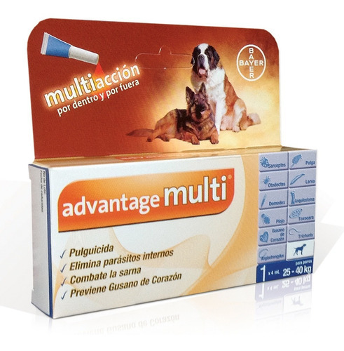 Advantage Multi® Antipulgas Y Parásitos Perros 25 A 40 Kg
