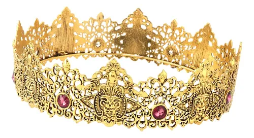 Corona De Tiara Imperial Medieval Para Hombre, Disfraz De Concurso De Cristal, Para Boda, Cosplay, Fiesta De Graduación