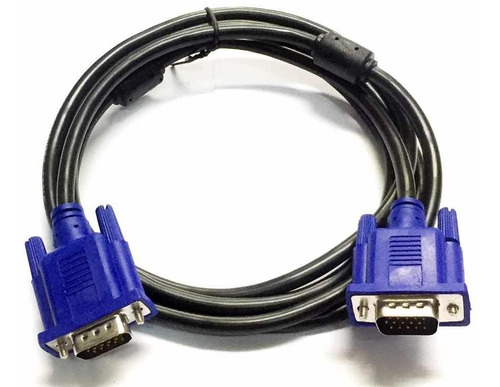 Cable Vga De 1.80 Metros Machos Delcom Doble Filtro 15 Pines