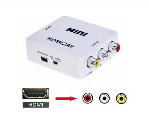 Convertidor Adaptador De Hdmi A Rca Video Version 1080p