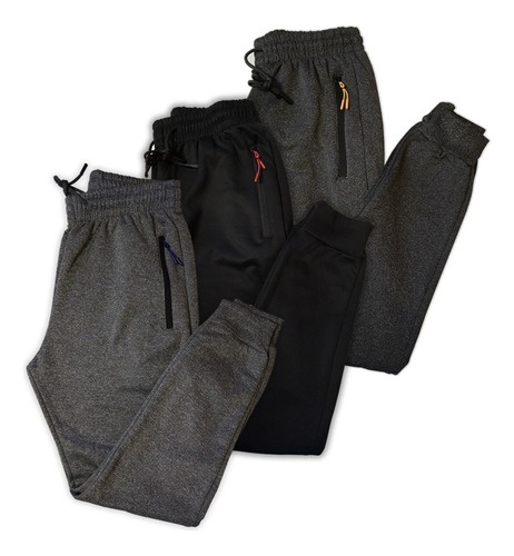 Pack 3 Pantalón Buzo Algodón Hombre Con Polar Env Gratis!