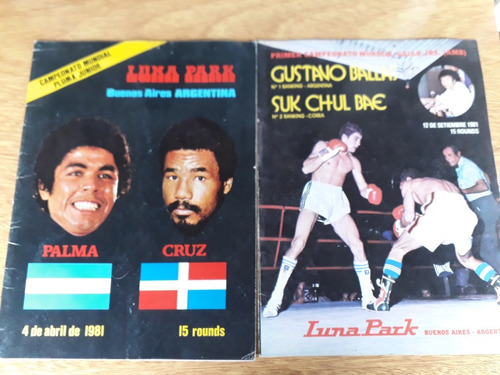 Revista Programa Sergio Palma Vs Leo Cruz Luna Park 4/4/81