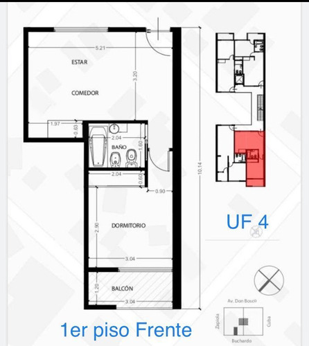 Imagen 3 de 8 de Depto De 2 Ambientes Con Balcon A Estrenar En Villa Luzuriaga