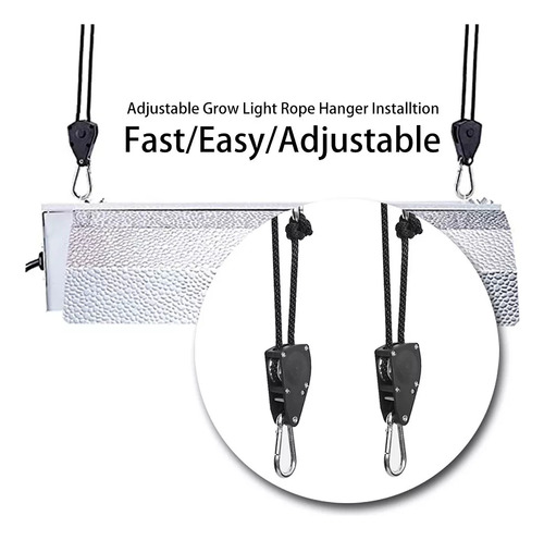 Colgador Ajustable Polley Heavy Trinquete Con Clip, 4 Piezas