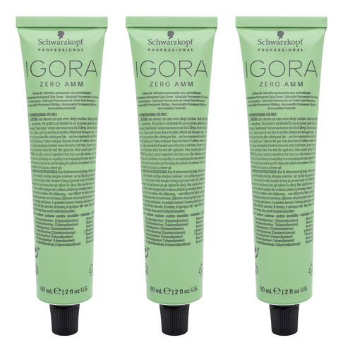 Schwarzkopf Igora Zero X3 Tintura Sin Amoníaco Pelo 60ml 3c